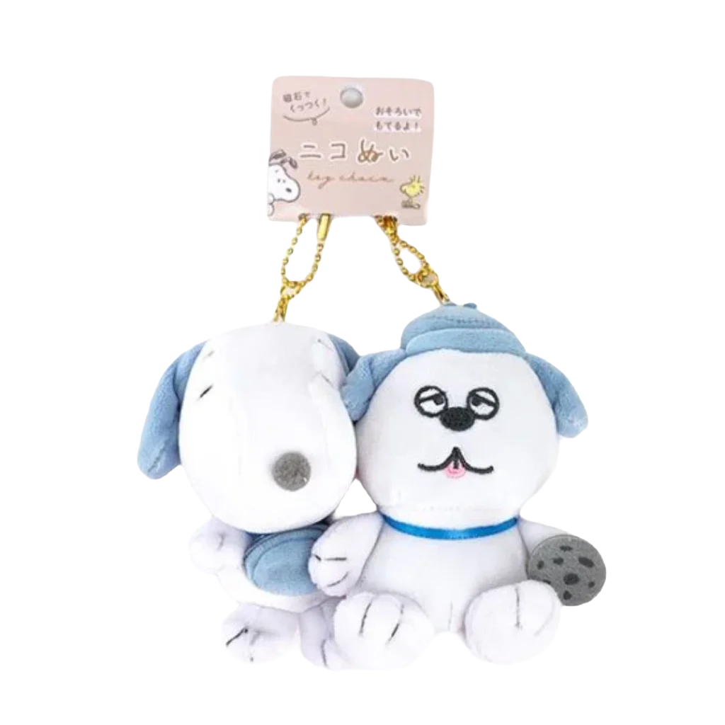 PEANUTS Nikonui Snoopy & Olaf Blue Mascot Holder Keychain