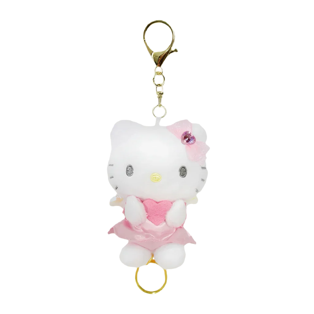 SANRIO Hello Kitty Pink Angel Holding Heart Mascot Holder Keychain-My Store-YORE STORE