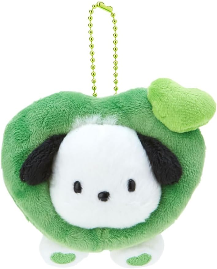 SANRIO Pochacco Head in Green Heart Mascot Holder Keychain-My Store-YORE STORE