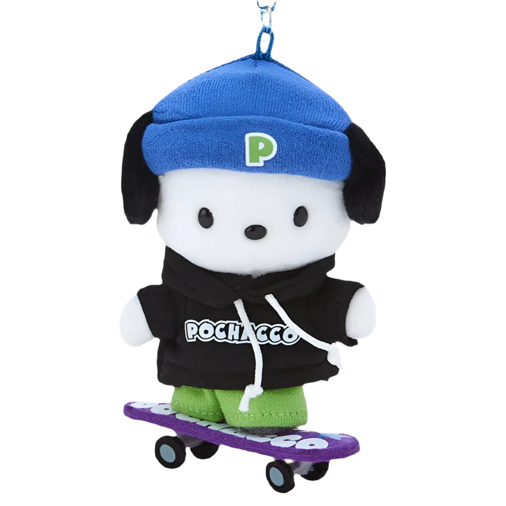 SANRIO Pochacco Skateboard Mascot Holder Keychain-My Store-YORE STORE