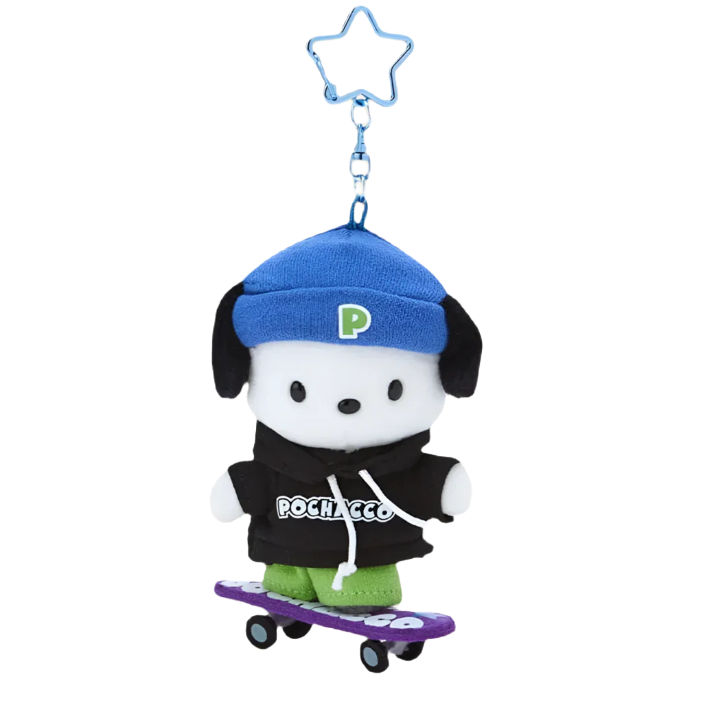 SANRIO Pochacco Skateboard Mascot Holder Keychain-My Store-YORE STORE