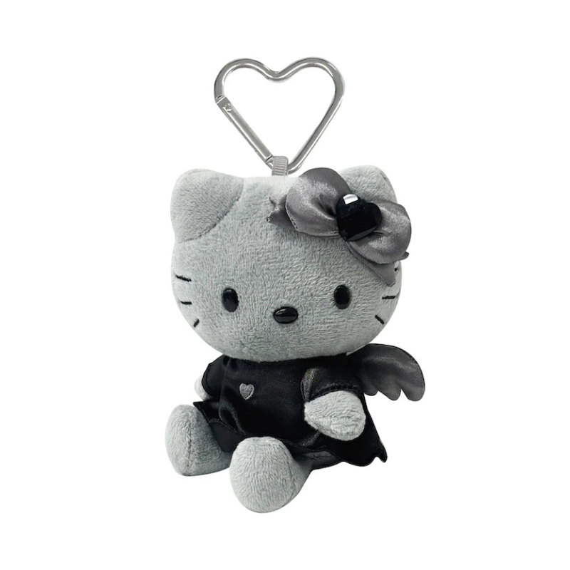 SANRIO Hello Kitty Monochrome Black Angel Mascot Holder Keychain