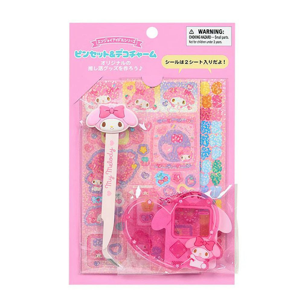 sanrio-my-melody-enjoy-idol-series-tweezers-deco-charm-set