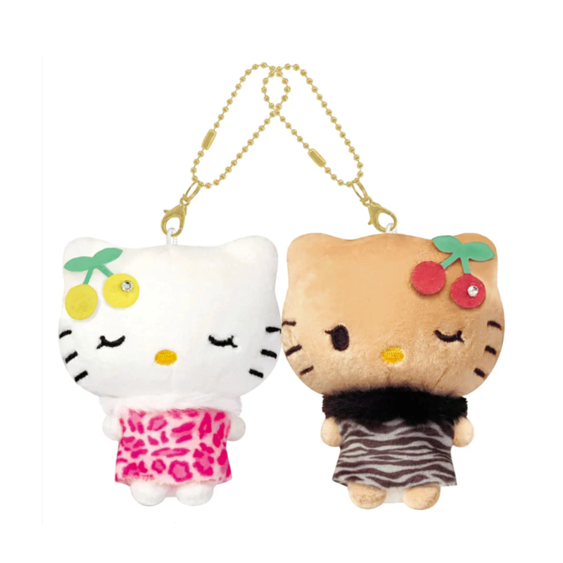 SANRIO Nikonui Hello Kitty & Mimmy Mascot Holder Keychain Set (E