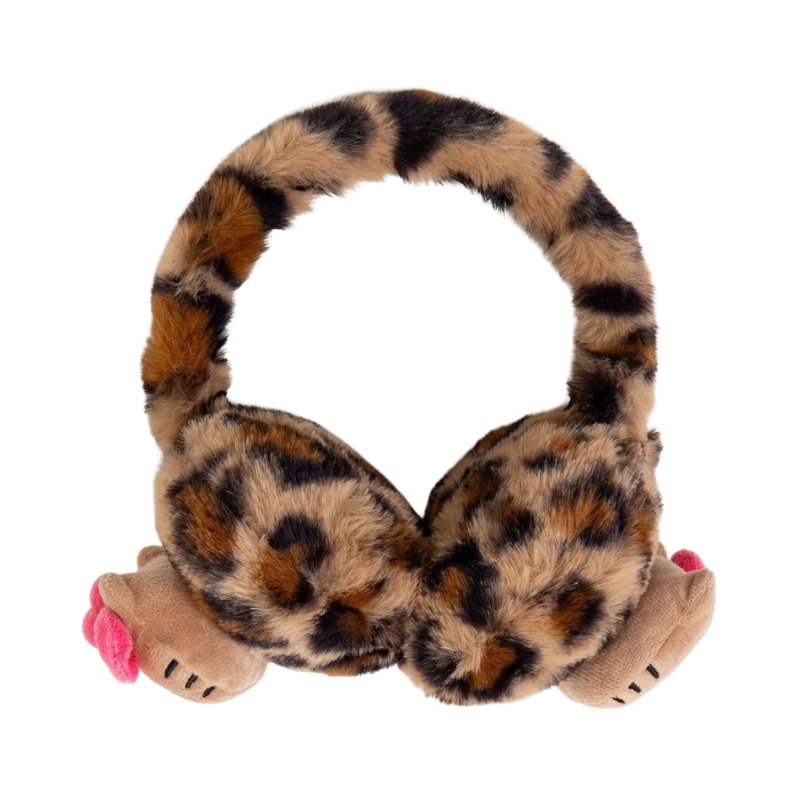 SANRIO x WEGO Hello Kitty Leopard Print Furry Ear Muff | YORE STORE
