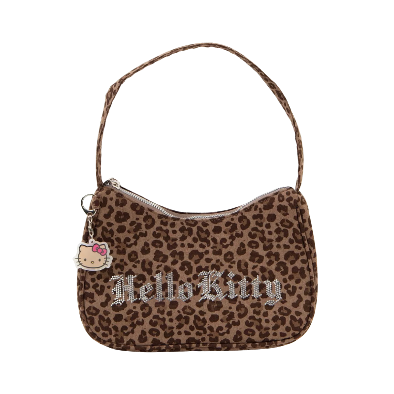 SANRIO x WEGO Hello Kitty Leopard Print Glimmer Shoulder Bag | YORE STORE