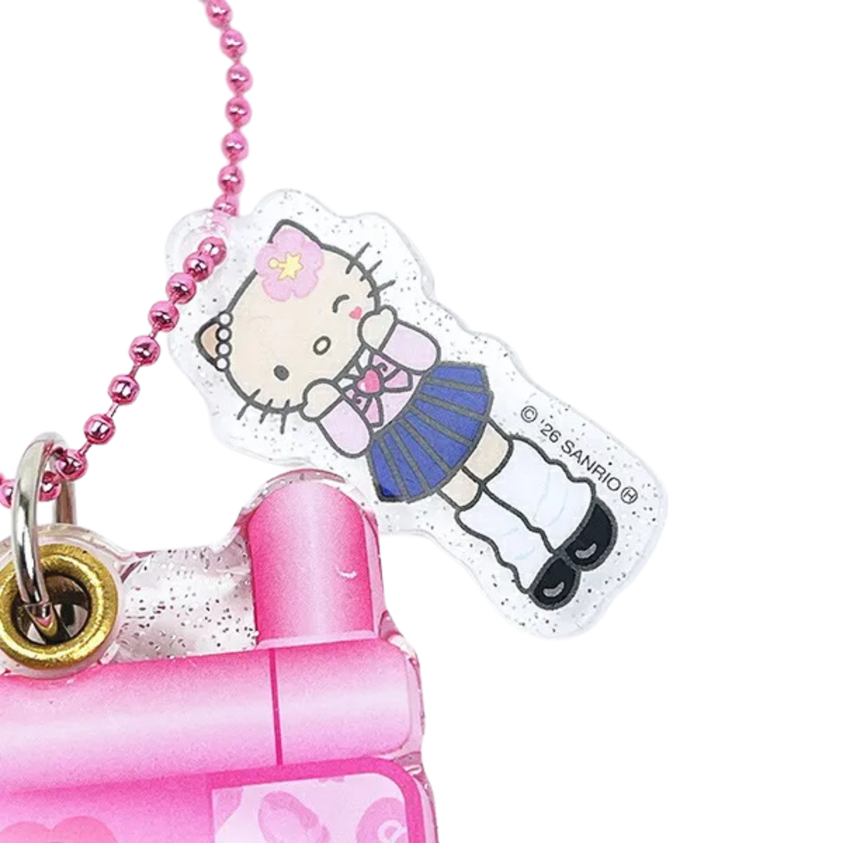 SANRIO Hello Kitty Style Up Long Leg Flip Phone Acrylic Keychain