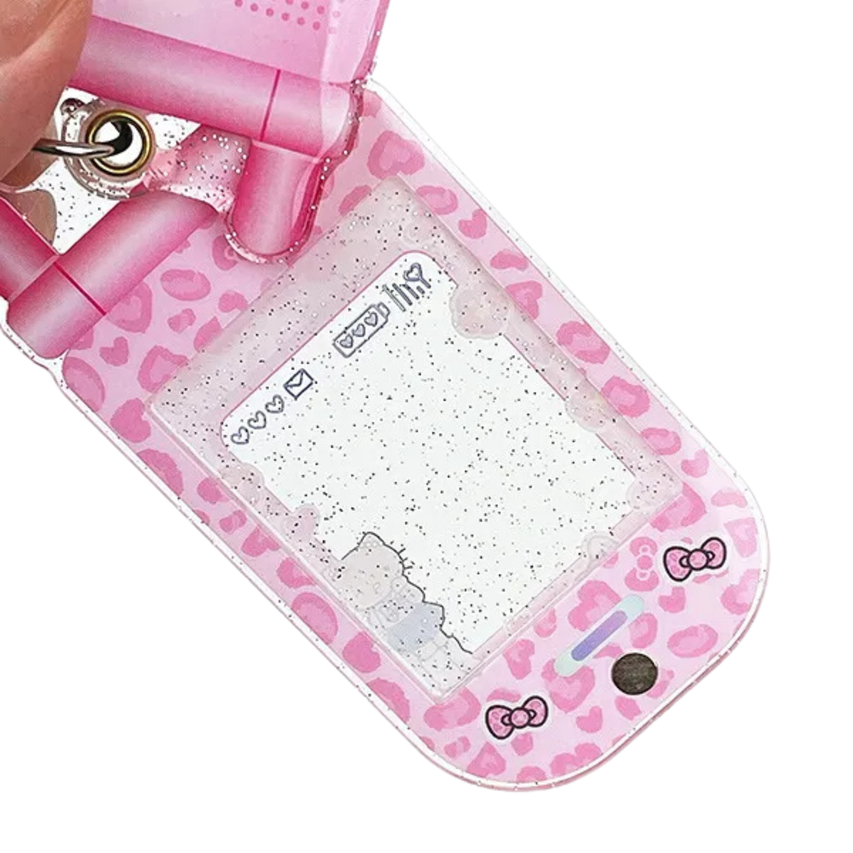 SANRIO Hello Kitty Style Up Long Leg Flip Phone Acrylic Keychain