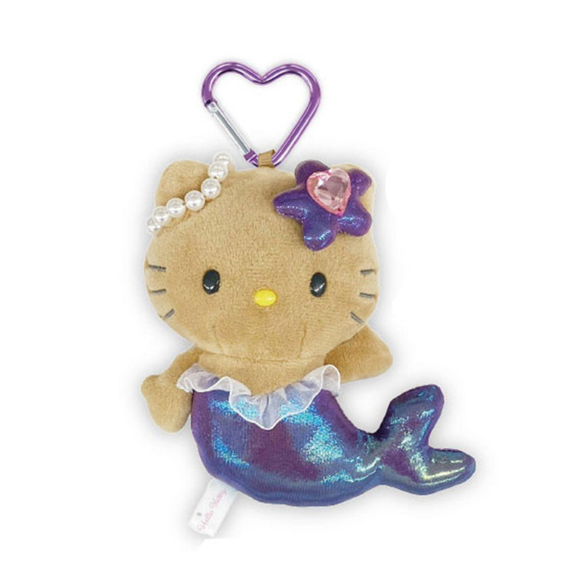 SANRIO Hello Kitty Fantasy Series Mermaid Tanned Purple Mascot Holder Keychain
