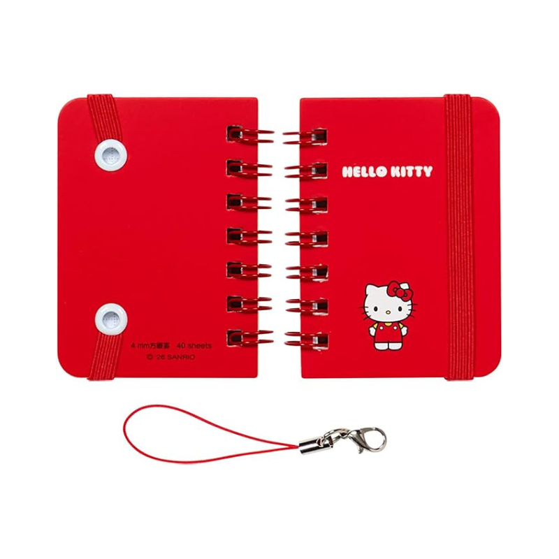SANRIO Mini Ring Notebook Keychain (Hello Kitty/Cinnamoroll/My Melody/Kuromi)