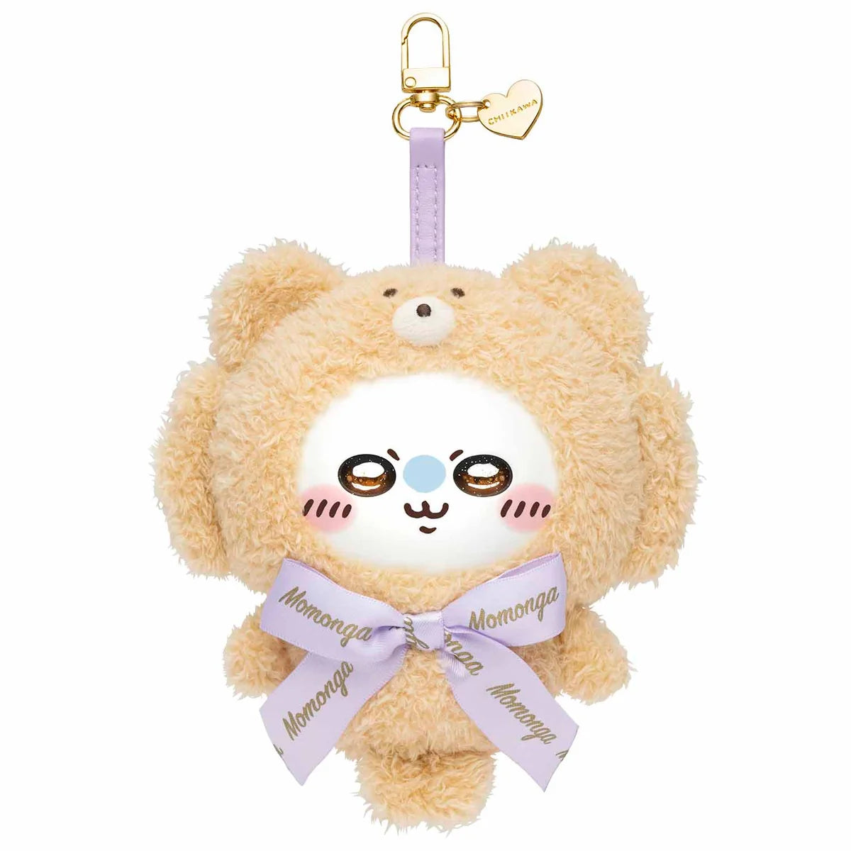 CHIIKAWA Kiramekko Teddy Bear Mascot Holder Keychain