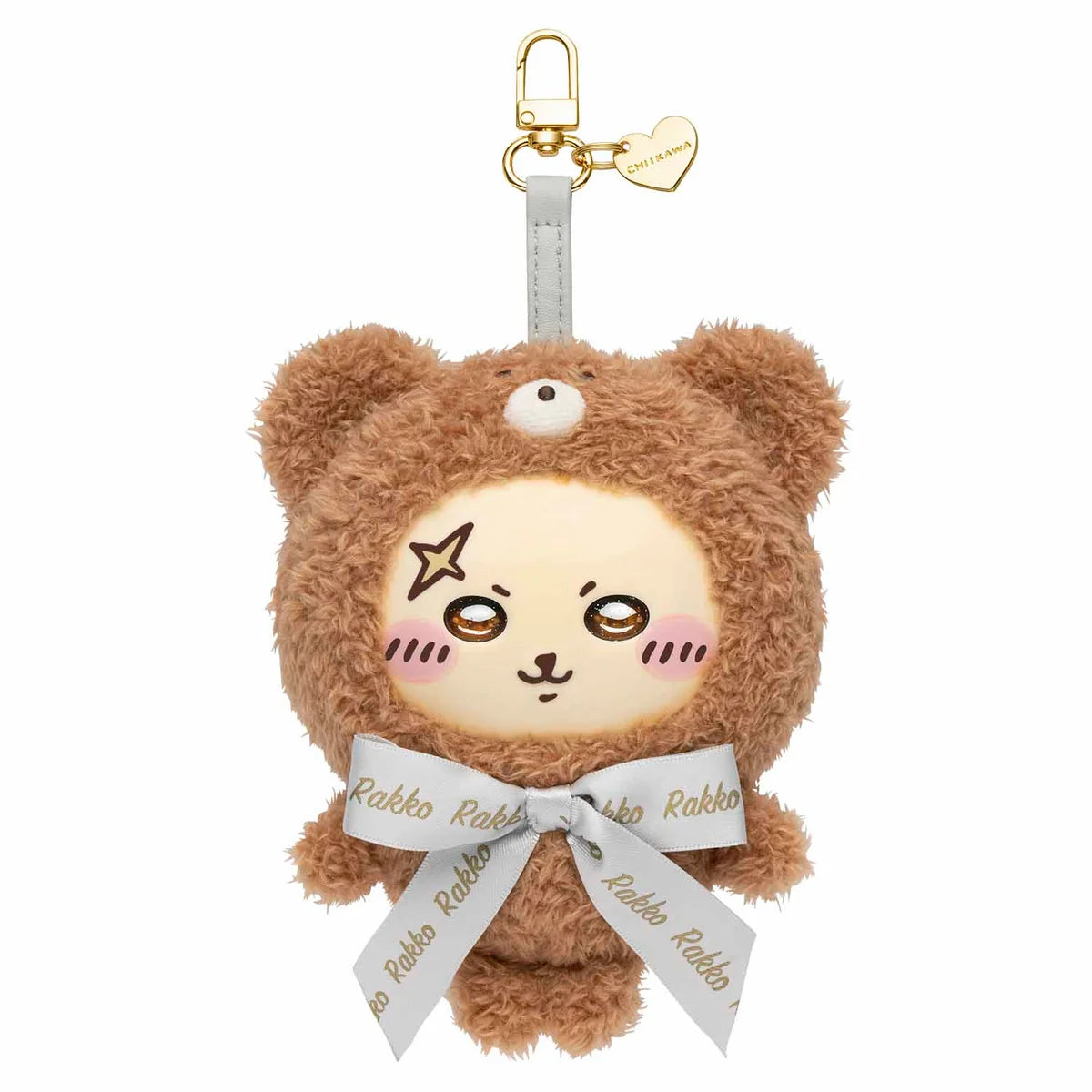 CHIIKAWA Kiramekko Teddy Bear Mascot Holder Keychain