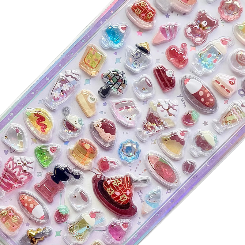 CRUX UruChuru Pop Seal Pop Sticker (Food)-retro cafe