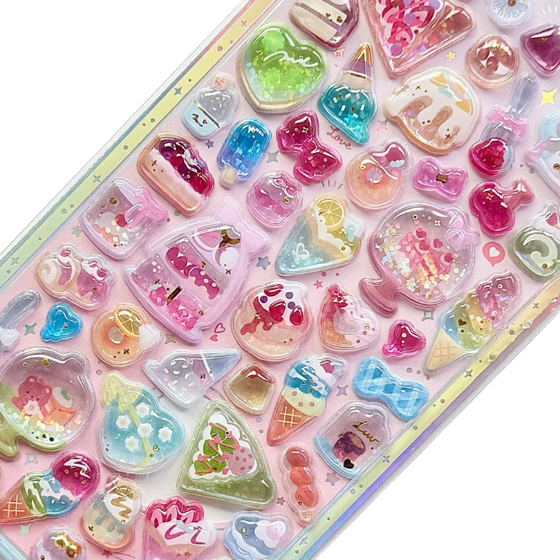 CRUX UruChuru Pop Seal Pop Sticker (Food)-sweets and dessert ice cream