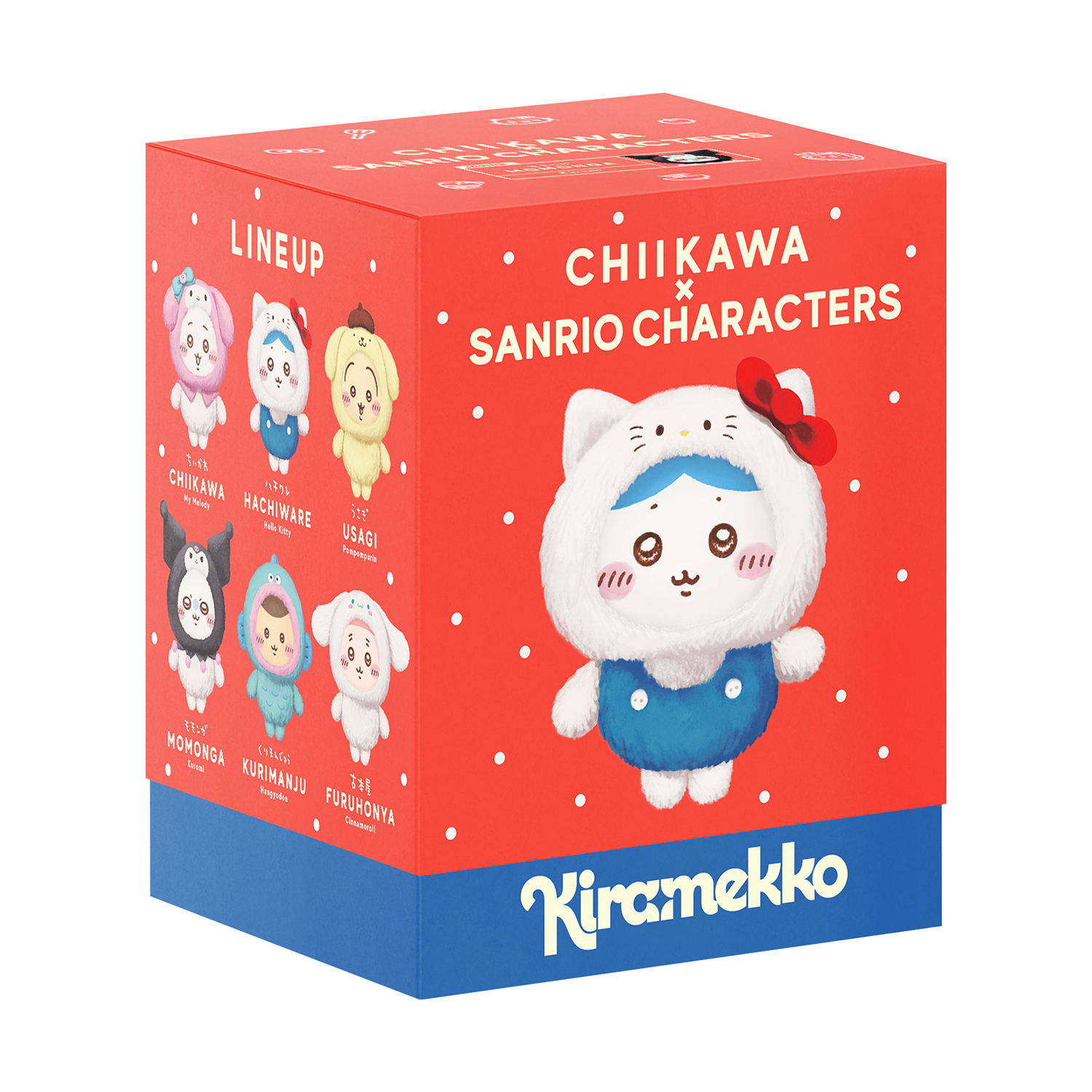 CHIIKAWA x Sanrio Characters Mascot Holder Keychain (Momonga × Kuromi)