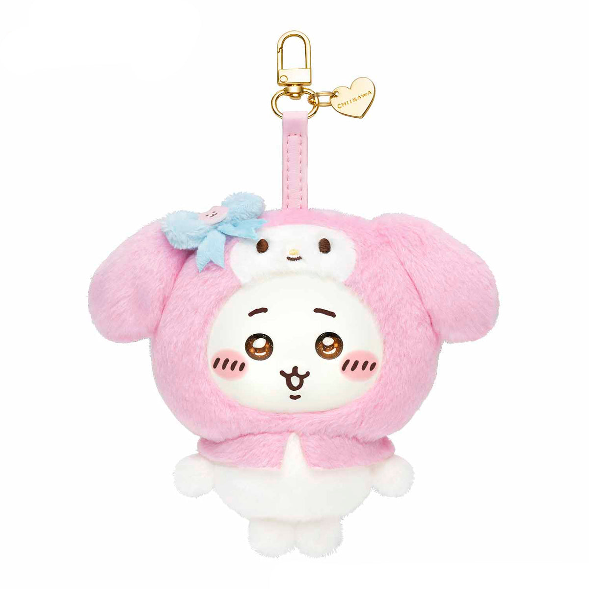 CHIIKAWA x Sanrio Characters Mascot Holder Keychain (Chiikawa × My Melody)