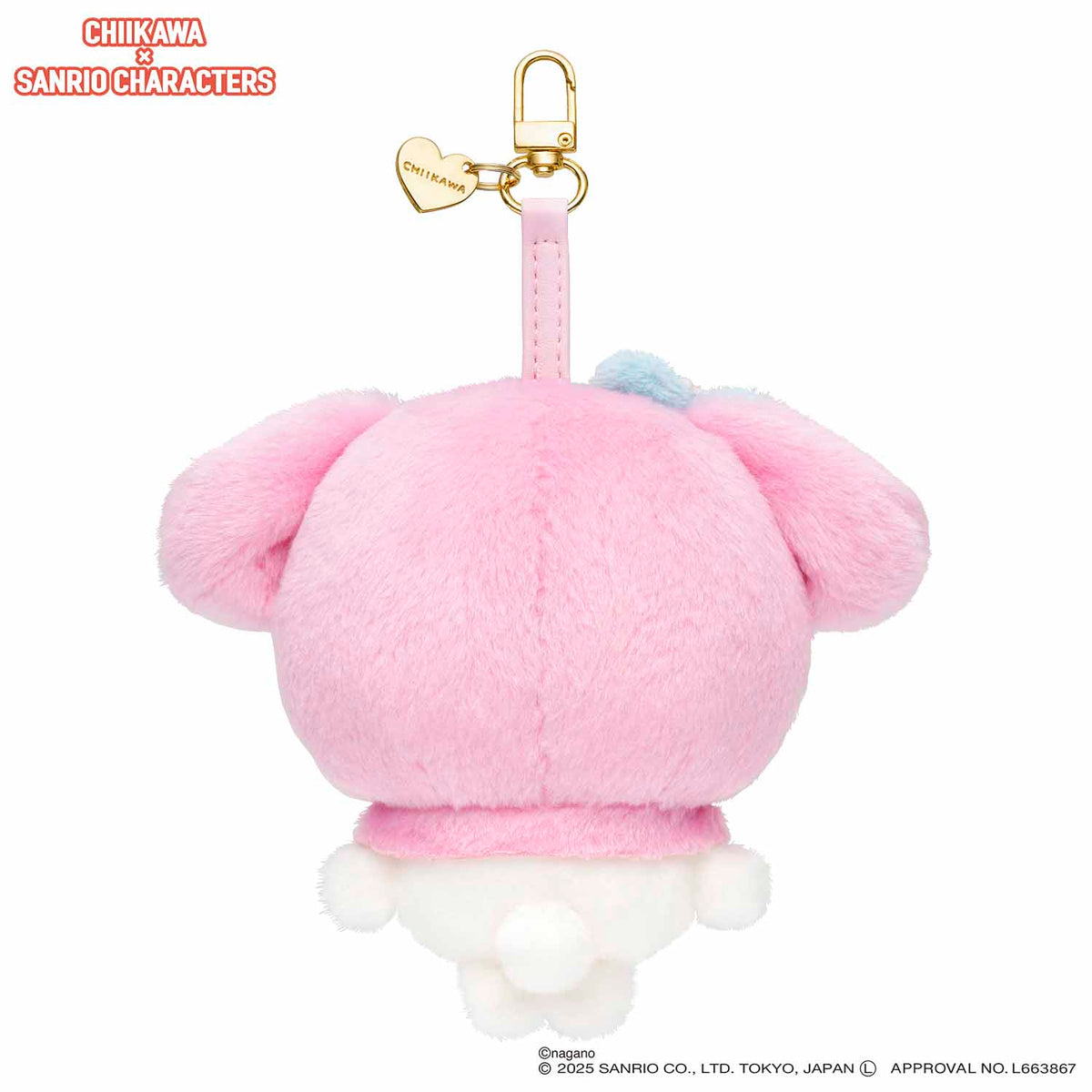 CHIIKAWA x Sanrio Characters Mascot Holder Keychain (Chiikawa × My Melody)