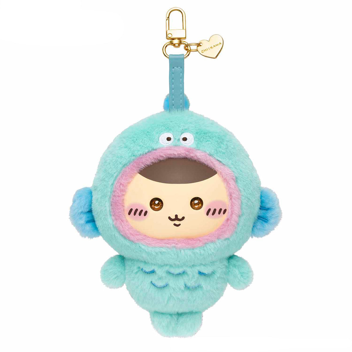 CHIIKAWA x Sanrio Characters Mascot Holder Keychain (Kurimanju × Hangyodon)