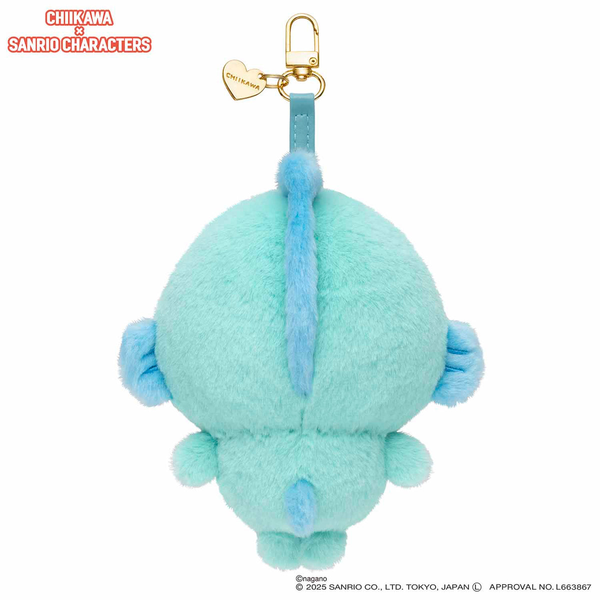 CHIIKAWA x Sanrio Characters Mascot Holder Keychain (Kurimanju × Hangyodon)
