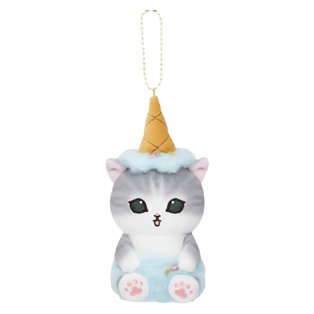 MOFUSAND Blue Soda Ice Cream Mascot Holder Keychain-My Store-YORE STORE