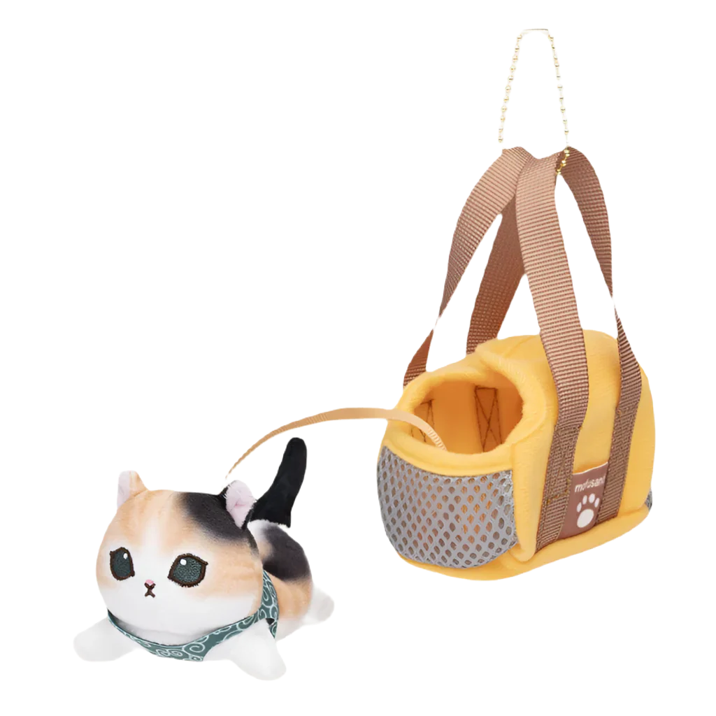 MOFUSAND Calico Cat Yellow Bag Mascot Holder Keychain-My Store-YORE STORE