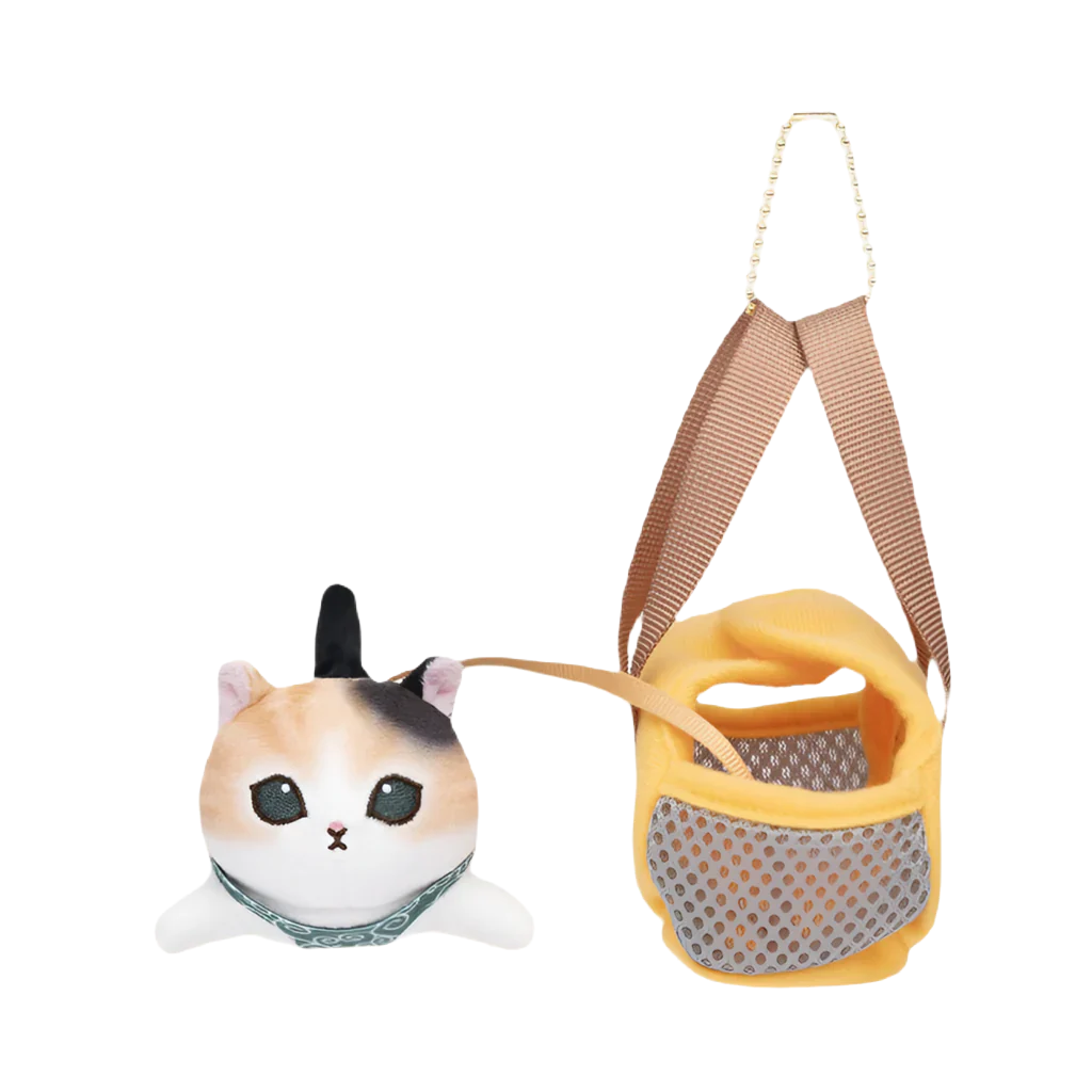 MOFUSAND Calico Cat Yellow Bag Mascot Holder Keychain-My Store-YORE STORE