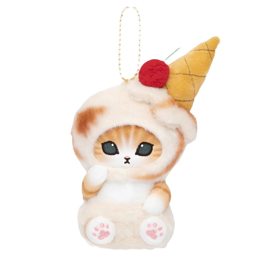 MOFUSAND Cherry Caramel Ice Cream Mascot Holder Keychain-My Store-YORE STORE
