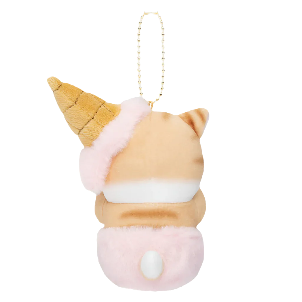 MOFUSAND Pink Strawberry Ice Cream Mascot Holder Keychain-My Store-YORE STORE