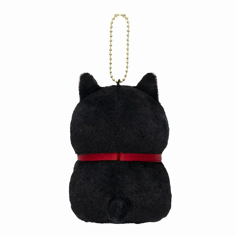 mofusand-sitting-black-cat-red-bow-mascot-holder-keychain-3