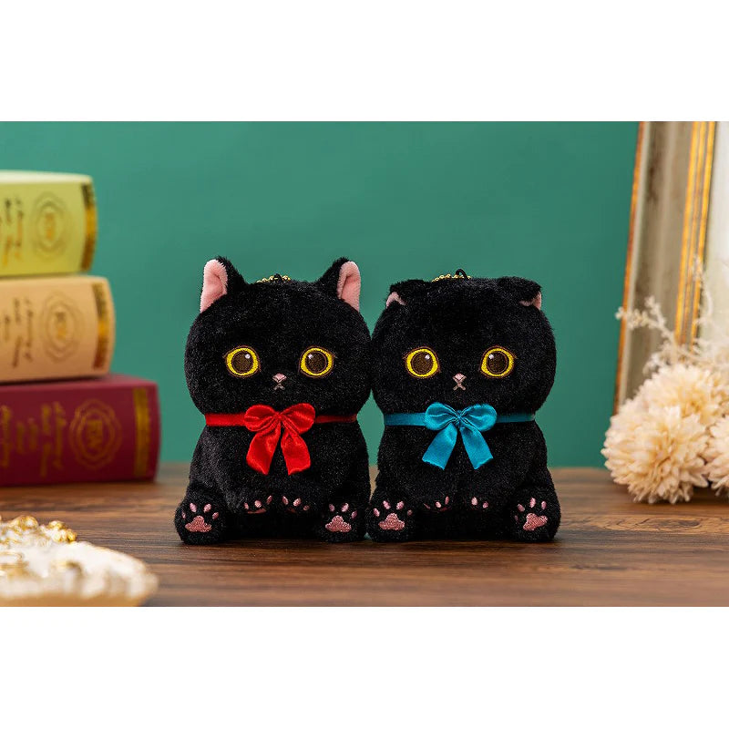mofusand-sitting-black-cat-red-bow-mascot-holder-keychain-5