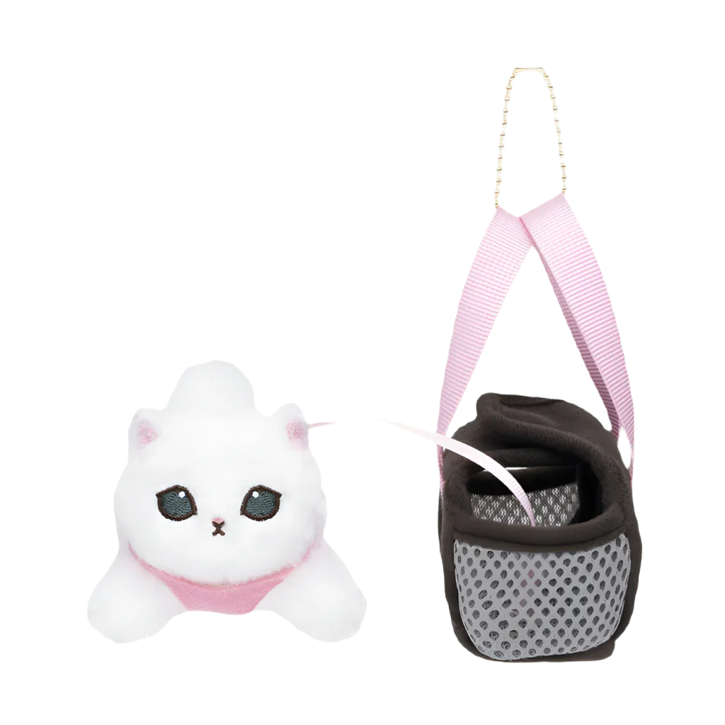MOFUSAND White Cat Black Bag Mascot Holder Keychain-My Store-YORE STORE