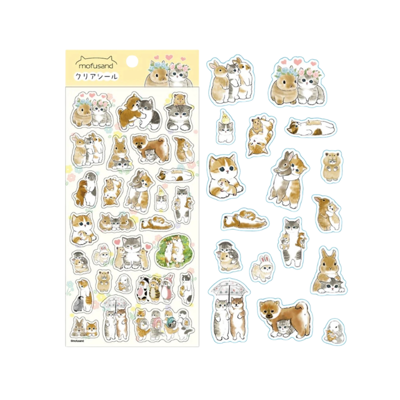 MOFUSAND Cat Clear Seal Sticker