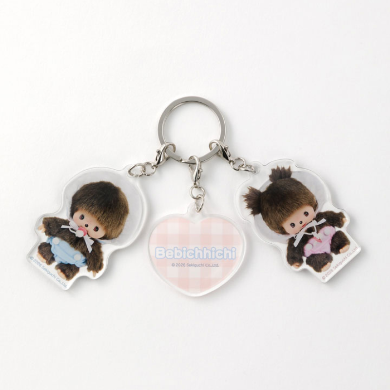 MONCHHICHI Bebichhichi 3 Piece Acrylic Keychain Accessory