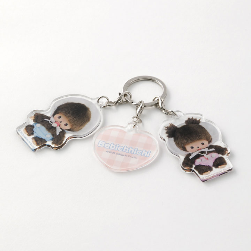 MONCHHICHI Bebichhichi 3 Piece Acrylic Keychain Accessory