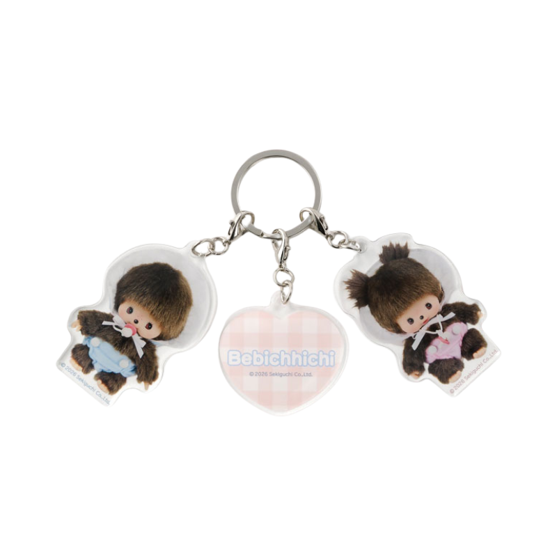 MONCHHICHI Bebichhichi 3 Piece Acrylic Keychain Accessory