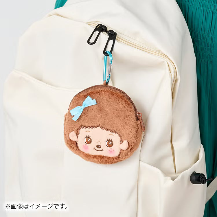 MONCHHICHI Bebichhichi Browm Mini Pouch with Carabiner