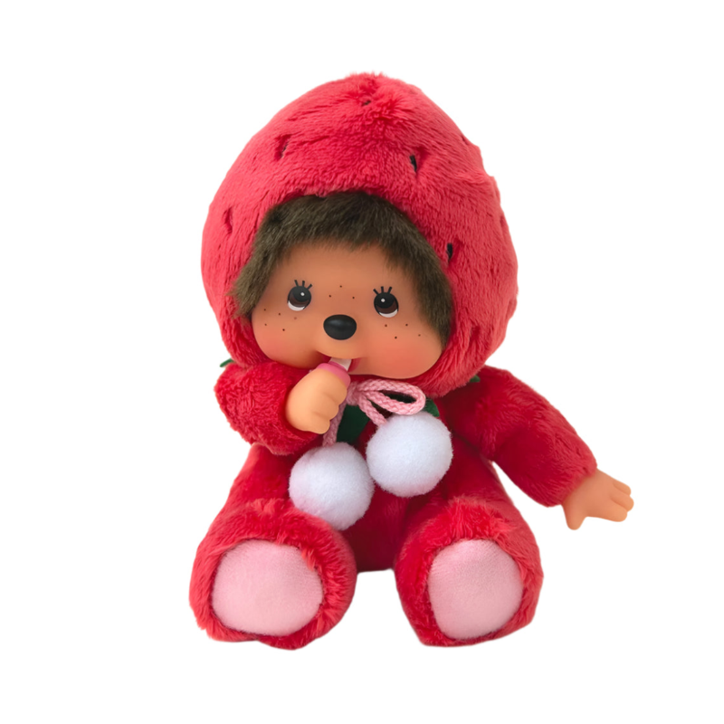 MONCHHICHI Fukuoka Limited Edition Strawberry Plush Doll