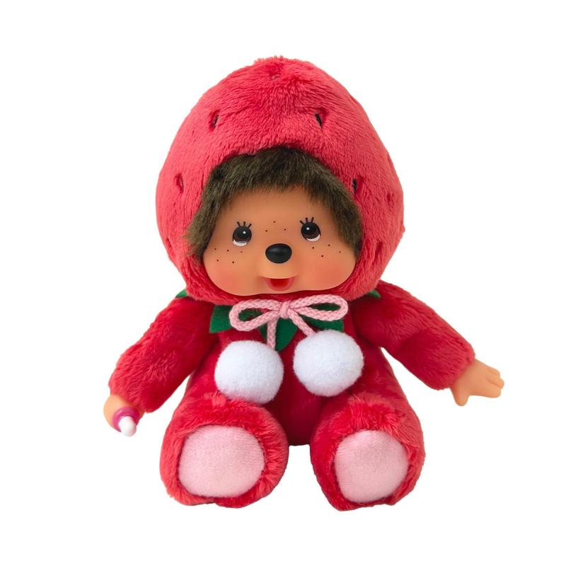 MONCHHICHI Fukuoka Limited Edition Strawberry Plush Doll