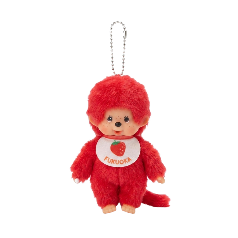 MONCHHICHI Fukuoka Limited Red Mascot Holder Keychain