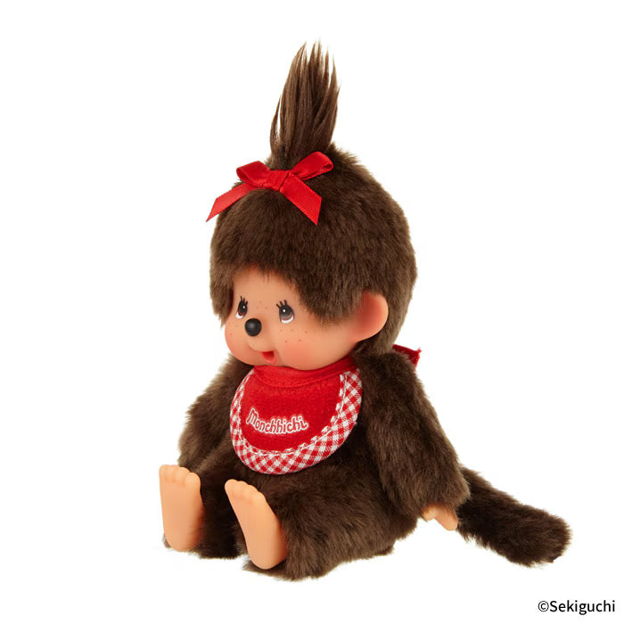 MONCHHICHI Premium Standard Girl Brown SS Sitting Plush Doll