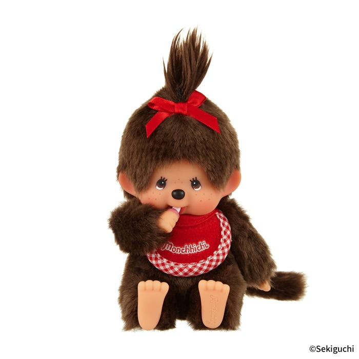MONCHHICHI Premium Standard Girl Brown SS Sitting Plush Doll