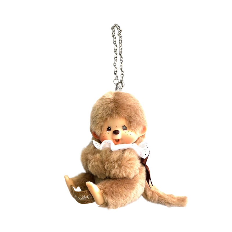 MONCHHICHI Sweet Brown Glove Holder Mascot Holder Keychain