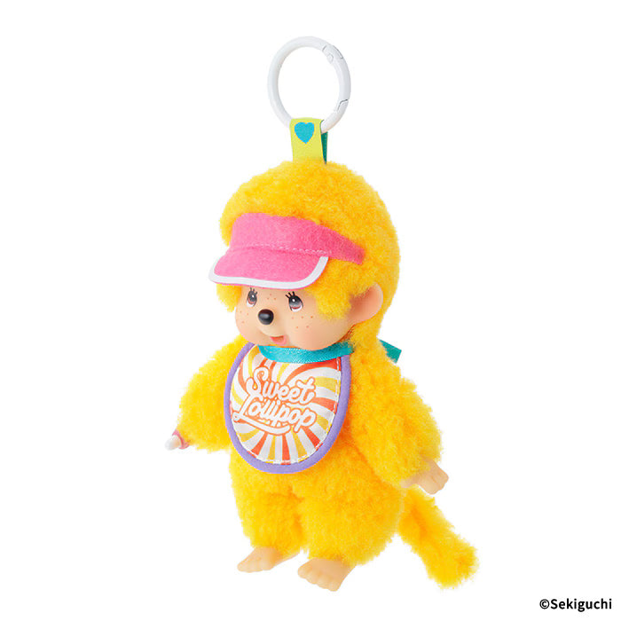 MONCHHICHI Sweet Lollipop Orange Mascot Holder Keychain