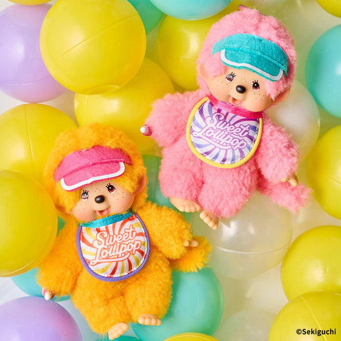 MONCHHICHI Sweet Lollipop Orange Mascot Holder Keychain