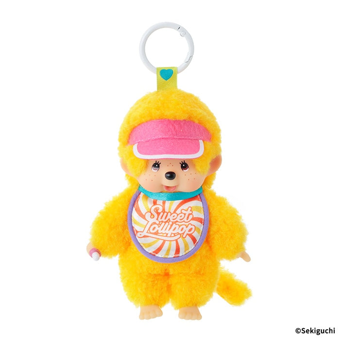 MONCHHICHI Sweet Lollipop Orange Mascot Holder Keychain