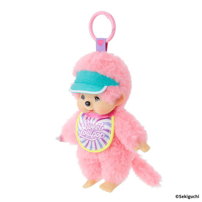 MONCHHICHI Sweet Lollipop Pink Mascot Holder Keychain