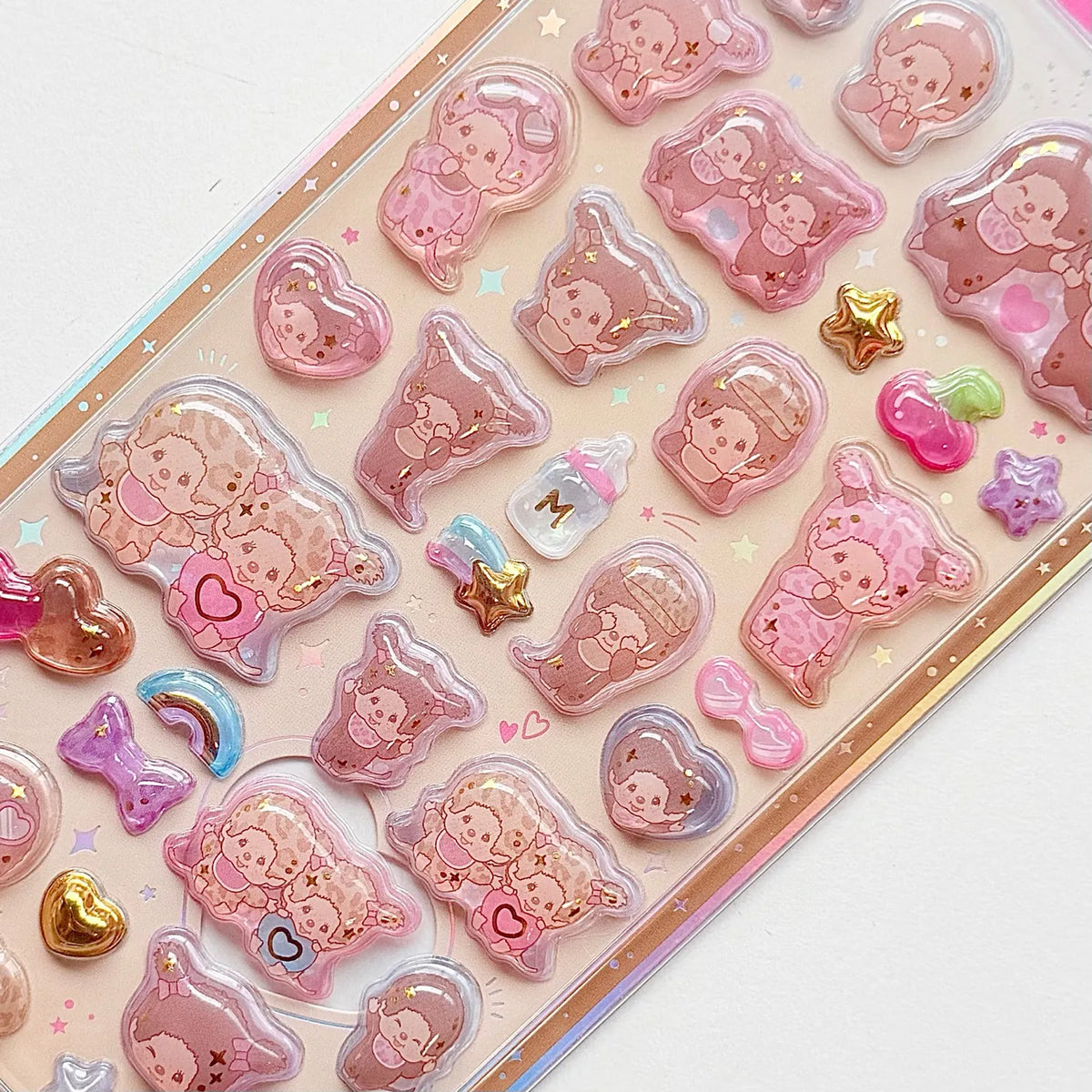 MONCHHICHI UruChuru Pop Seal Pop Sticker