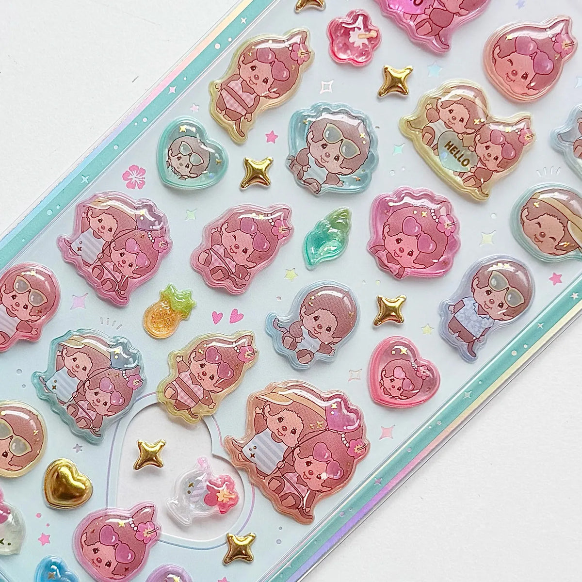 MONCHHICHI UruChuru Pop Seal Pop Sticker