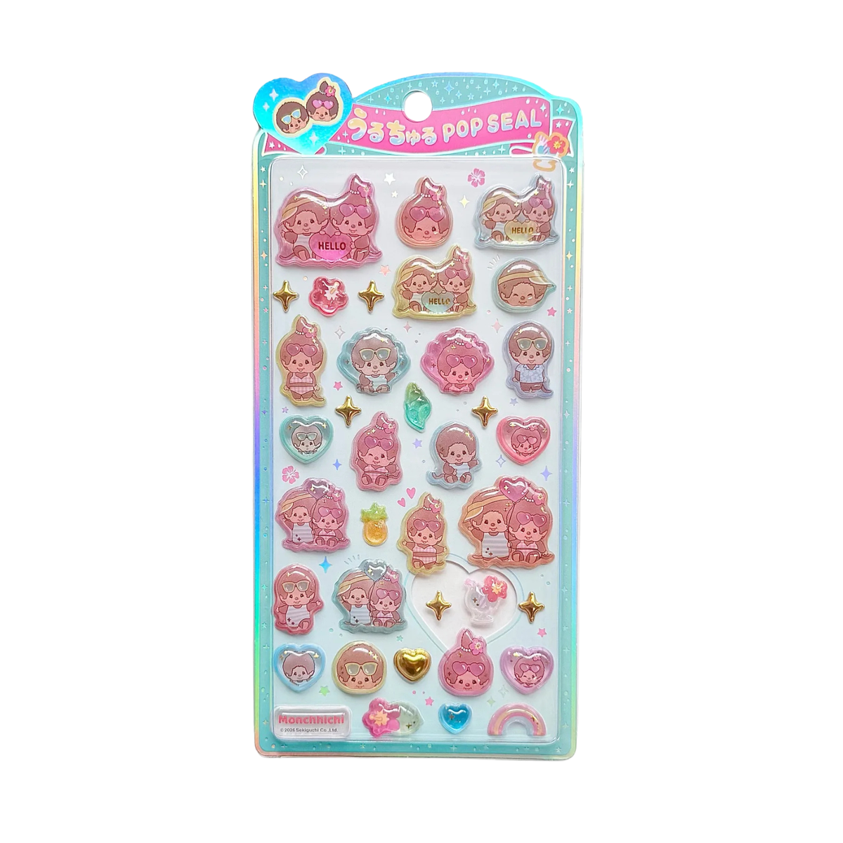 MONCHHICHI UruChuru Pop Seal Pop Sticker