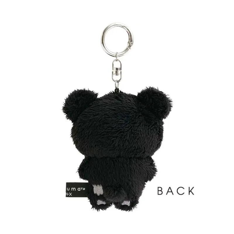 SAN-X RILAKKUMA Chairoikoguma Hanging Plush Basic Rilakkuma Monochrome Keychain